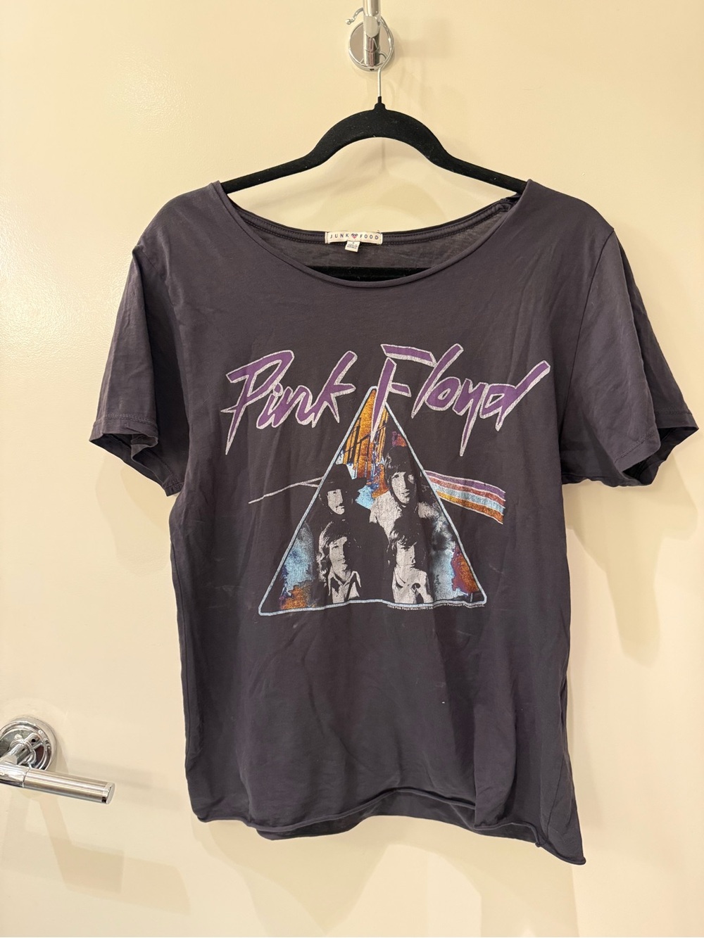 Urban Outfitters 2Junk Food Graphic Tee Gray & Purple Small